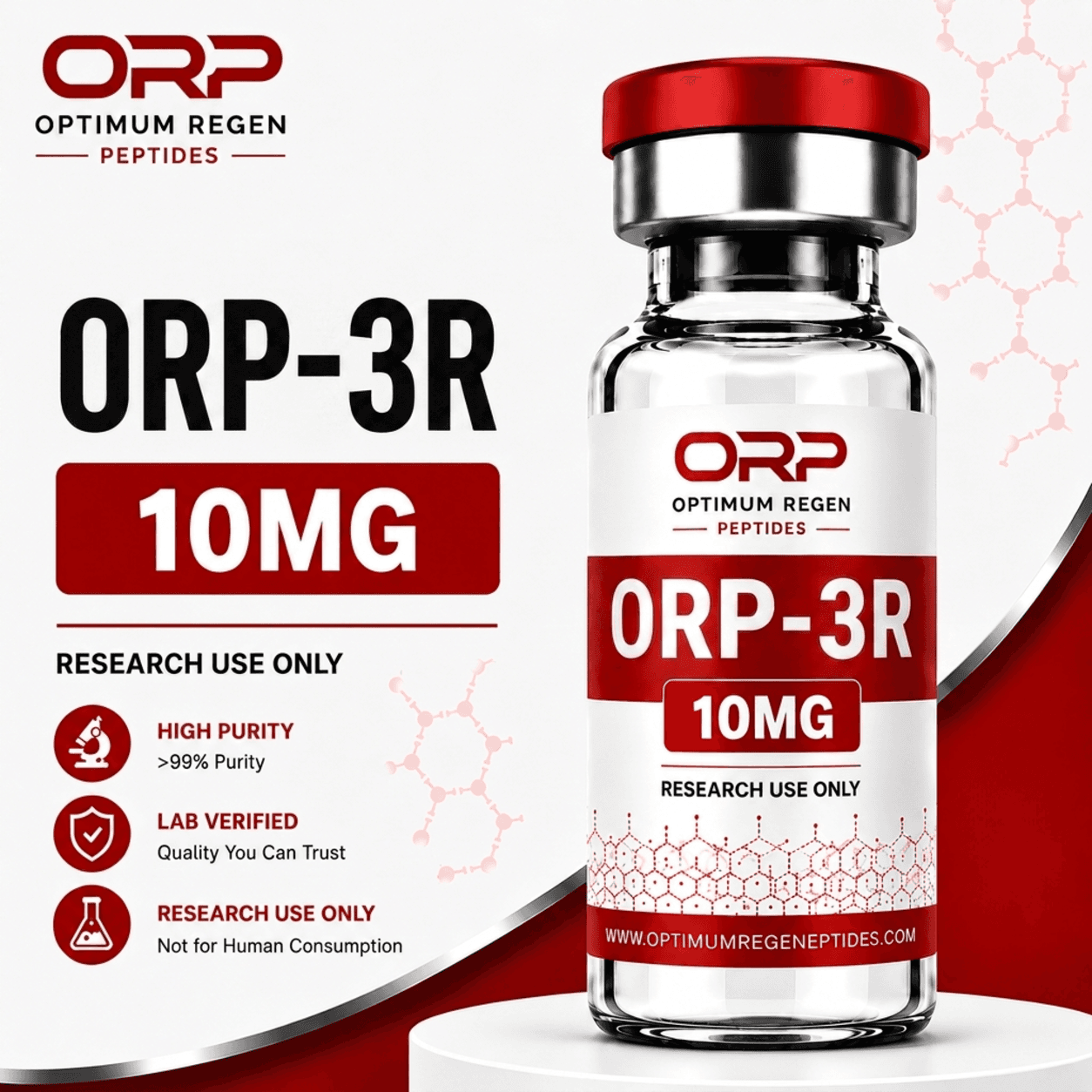 ORP-3R research peptide vial β Optimum ReGen Peptides