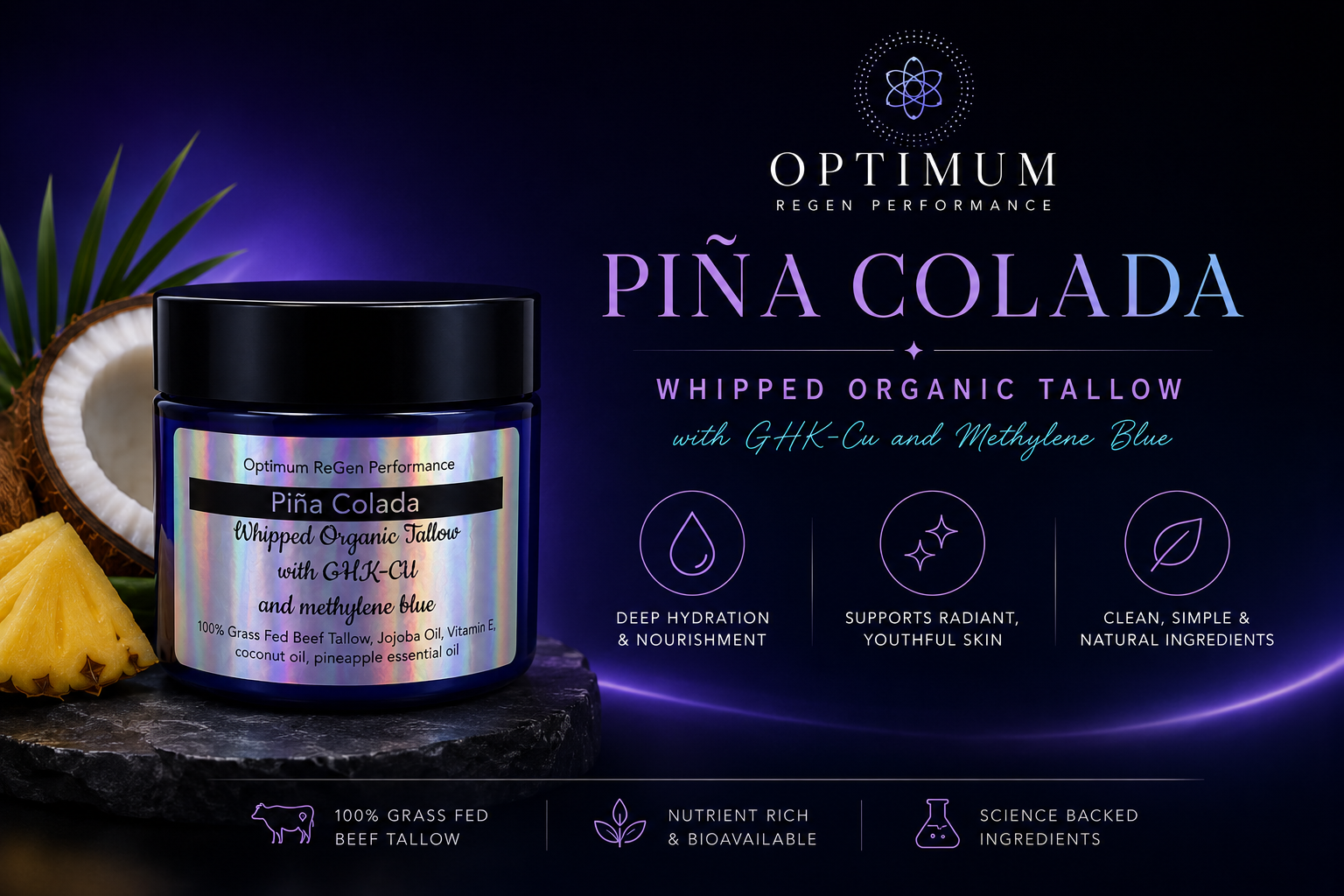 Piña Colada Whipped Organic Tallow