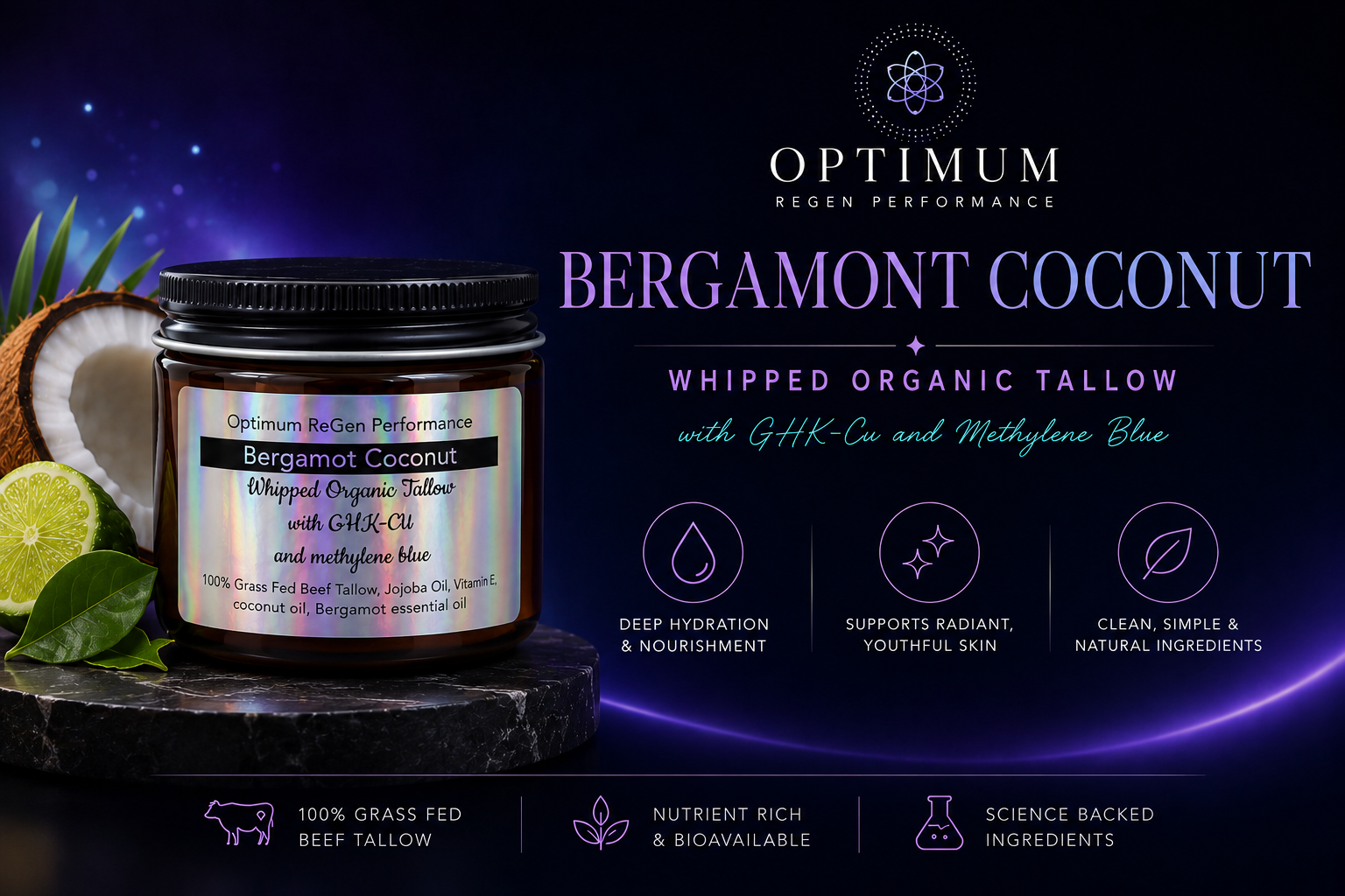 Bergamont Coconut Whipped Organic Tallow